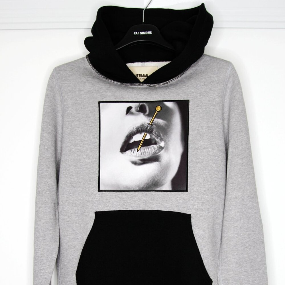 BNWT SS18 HERMAN MARKET PULLOVER MOUTH HOODIE M